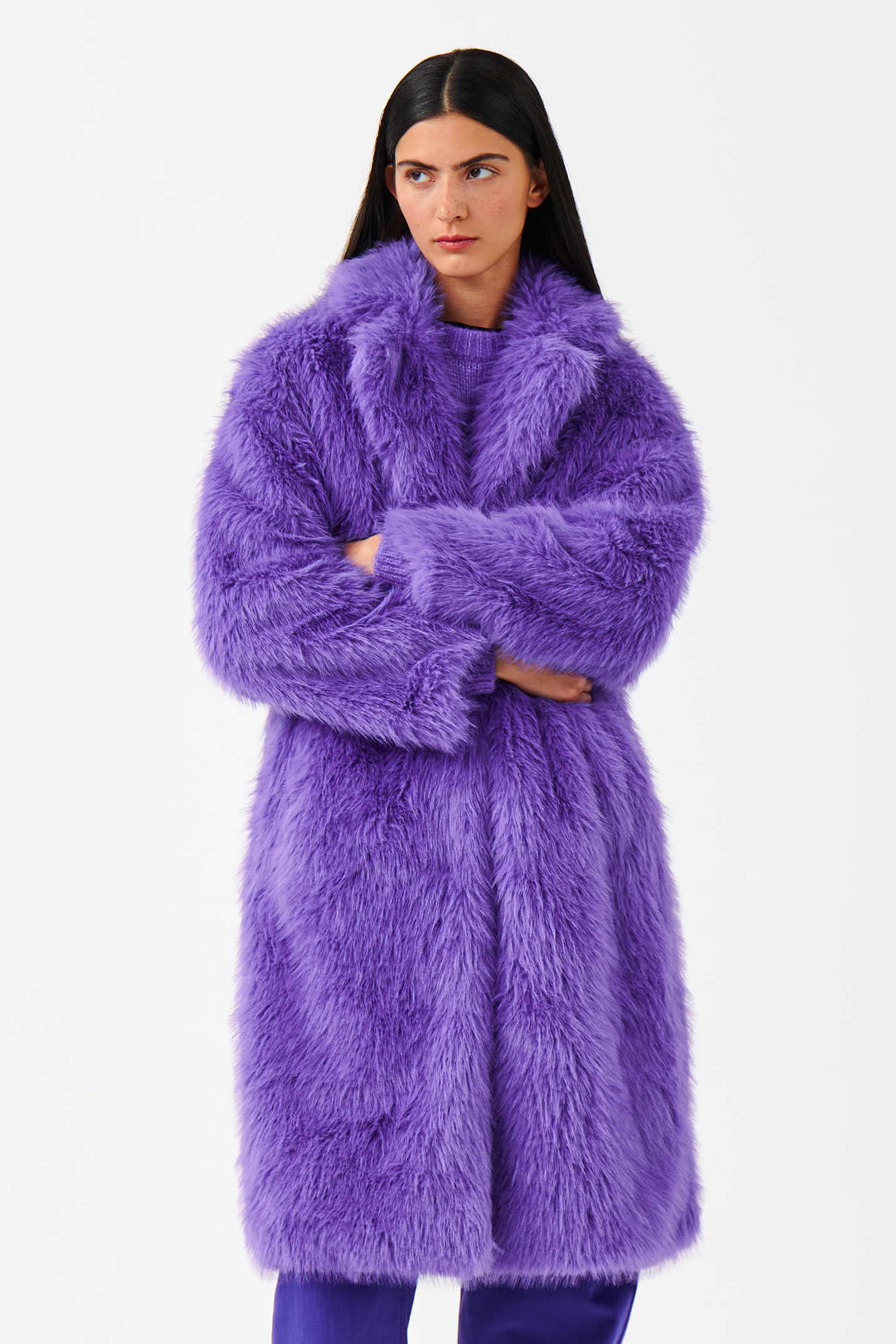 BUFFY Faux Fur Coat - Purple Rain – OOTO CLOTHING